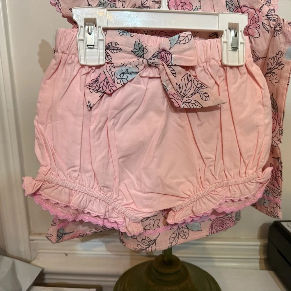 NWT Lil Cactus Smocked Diaper Set